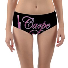 Carpe Diem  Reversible Mid-waist Bikini Bottoms by Valentinaart