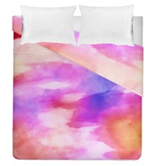 Colorful Abstract Pink And Purple Pattern Duvet Cover Double Side (queen Size) by paulaoliveiradesign