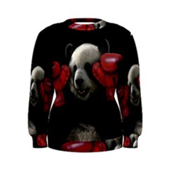 Boxing Panda  Women s Sweatshirt by Valentinaart