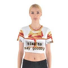 Nuclear Explosion Cotton Crop Top by Valentinaart