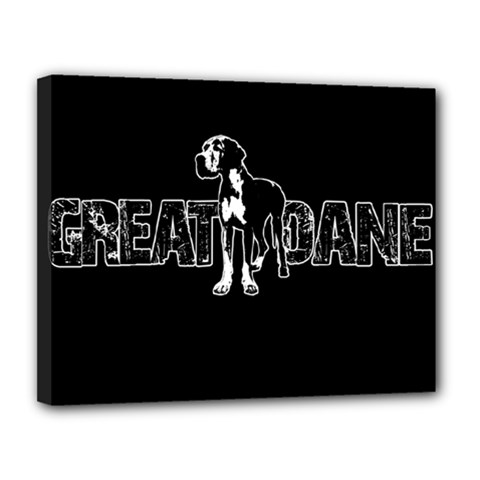 Great Dane Canvas 14  X 11  by Valentinaart