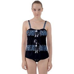 Great Dane Twist Front Tankini Set by Valentinaart