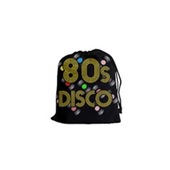  80s Disco Vinyl Records Drawstring Pouches (xs)  by Valentinaart