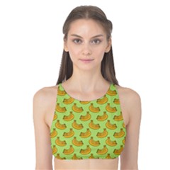 Green And Yellow Banana Bunch Pattern Tank Bikini Top by NorthernWhimsy