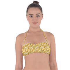 Yellow Banana Pattern Halter Bandeau Bikini Top by NorthernWhimsy