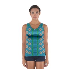 Wood Silver And Rainbows Sport Tank Top  by pepitasart