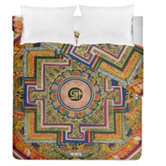 Asian Art Mandala Colorful Tibet Pattern Duvet Cover Double Side (queen Size) by paulaoliveiradesign