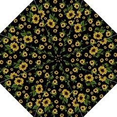 Sunflowers Pattern Hook Handle Umbrellas (medium) by Valentinaart