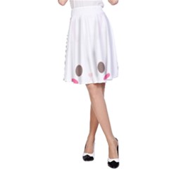 Rabbit Cute Animal White A-line Skirt by Nexatart