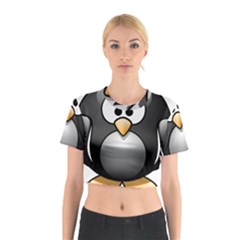 Penguin Birds Aquatic Flightless Cotton Crop Top