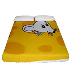 Rat Mouse Cheese Animal Mammal Fitted Sheet (queen Size)