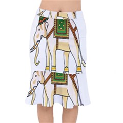 Elephant Indian Animal Design Mermaid Skirt by Nexatart