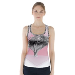 Lizard Hexagon Rosa Mandala Emblem Racer Back Sports Top by Nexatart