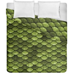 Green Mermaid Scales   Duvet Cover Double Side (california King Size) by paulaoliveiradesign