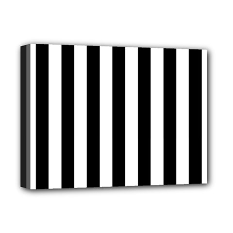 Black And White Stripes Deluxe Canvas 16  X 12   by designworld65