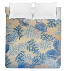 Fabric Embroidery Blue Texture Duvet Cover Double Side (queen Size) by paulaoliveiradesign