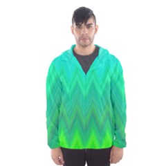 Zig Zag Chevron Classic Pattern Hooded Wind Breaker (men)