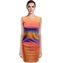 Ombre Sleeveless Velvet Midi Dress View1