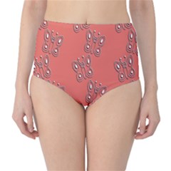 Butterfly Pink Pattern Wallpaper High-waist Bikini Bottoms