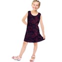 Dark Red Flourish Kids  Tunic Dress View1