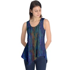 Stylish Colorful Strips Sleeveless Tunic by gatterwe