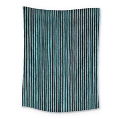 Stylish Frost Blue Strips Medium Tapestry by gatterwe