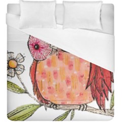 Summer Colourful Owl T Shirt Duvet Cover Double Side (king Size) by AmeeaDesign