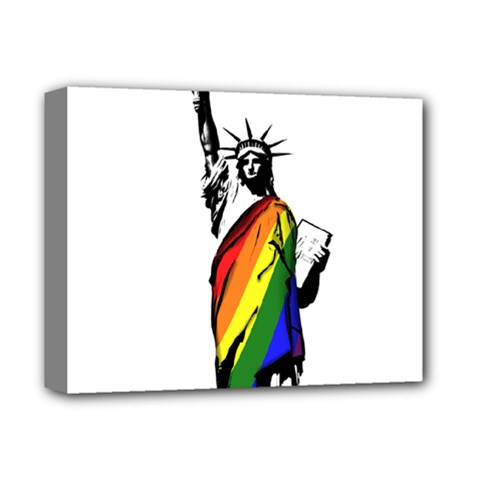 Pride Statue Of Liberty  Deluxe Canvas 14  X 11  by Valentinaart