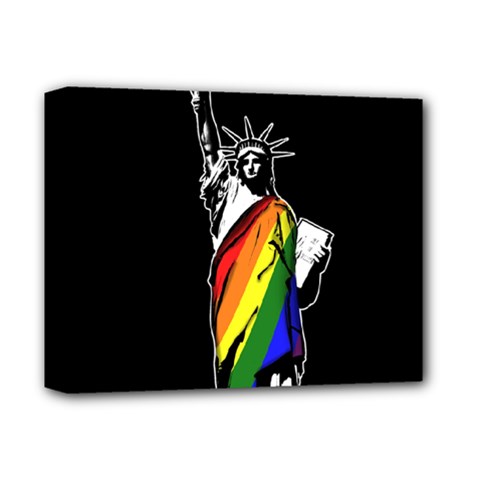 Pride Statue Of Liberty  Deluxe Canvas 14  X 11  by Valentinaart