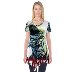 Zombie Short Sleeve Tunic  by Valentinaart
