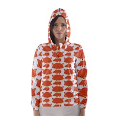 Cute Little Fox Pattern Hooded Wind Breaker (women)