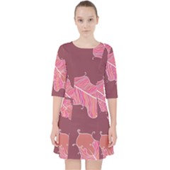 Plumelet Pen Ethnic Elegant Hippie Pocket Dress