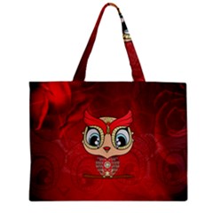 Cute Colorful  Owl, Mandala Design Zipper Mini Tote Bag by FantasyWorld7