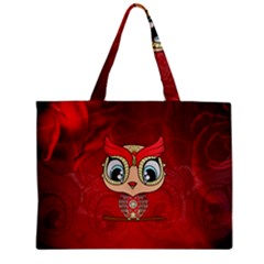 Cute Colorful  Owl, Mandala Design Zipper Mini Tote Bag