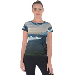 Bromo Caldera De Tenegger  Indonesia Short Sleeve Sports Top 