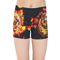 Fire Tiger Kids Sports Shorts by stockimagefolio1