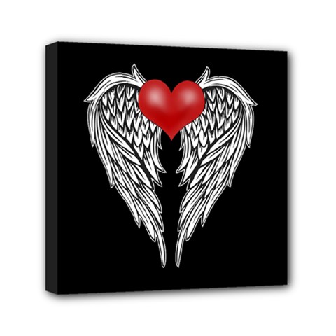 Angel Heart Tattoo Mini Canvas 6  X 6  by Valentinaart