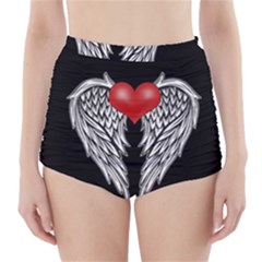 Angel Heart Tattoo High-waisted Bikini Bottoms by Valentinaart