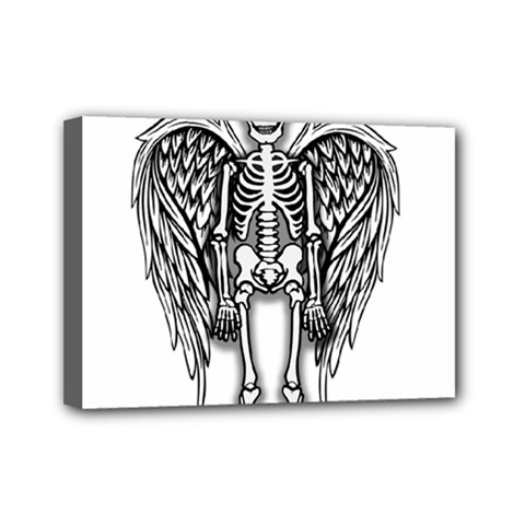 Angel Skeleton Mini Canvas 7  X 5  by Valentinaart