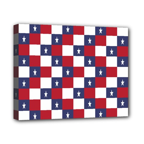 American Flag Star White Red Blue Canvas 10  X 8  by Mariart