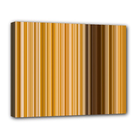 Brown Verticals Lines Stripes Colorful Canvas 14  X 11 