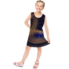 Wondrous Trajectorie Illustrated Line Light Black Kids  Tunic Dress by Mariart