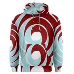Double Spiral Thick Lines Blue Red Men s Pullover Hoodie by Mariart