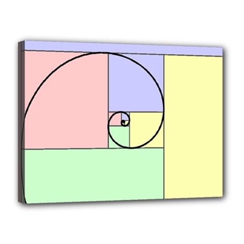 Golden Spiral Logarithmic Color Canvas 16  X 12  by Mariart