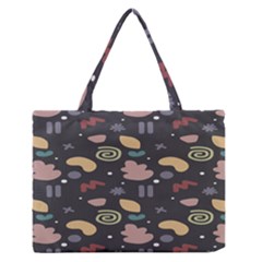 Funky Pattern Polka Wave Chevron Monster Zipper Medium Tote Bag by Mariart