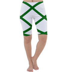 Lissajous Small Green Line Cropped Leggings  by Mariart