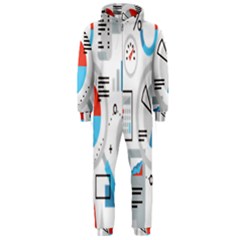 Science Mathematics Formula Hooded Jumpsuit (men)  by Mariart