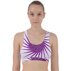 Spiral Purple Star Polka Back Weave Sports Bra by Mariart