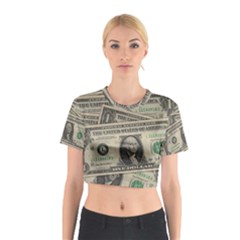 Dollar Currency Money Us Dollar Cotton Crop Top by Nexatart