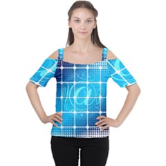 Tile Square Mail Email E Mail At Cutout Shoulder Tee